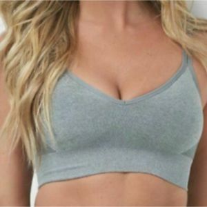 Tracy Anderson for G.I.L.I Seamless Sport Yoga Bralette Heather Gray Size large